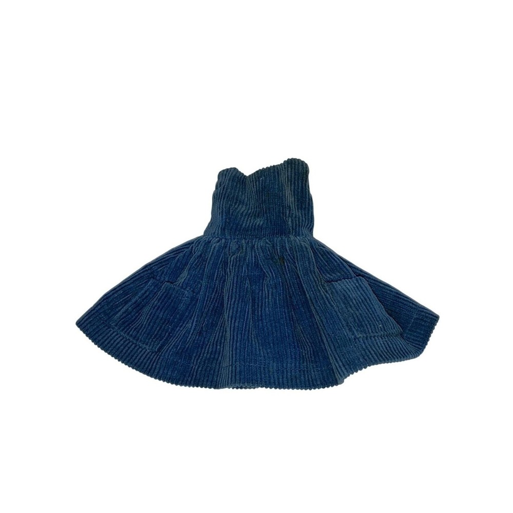 Vintage Tammy Doll Ideal 60's Cutie Coed Blue Corduroy Jumper Dress # 9132 Japan